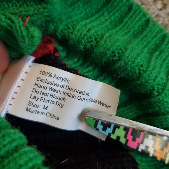 SIMPLY DOG Red Reindeer Christmas Holiday Dog Sweater Pet Costume‎ MEDIUM - Picture 5 of 8